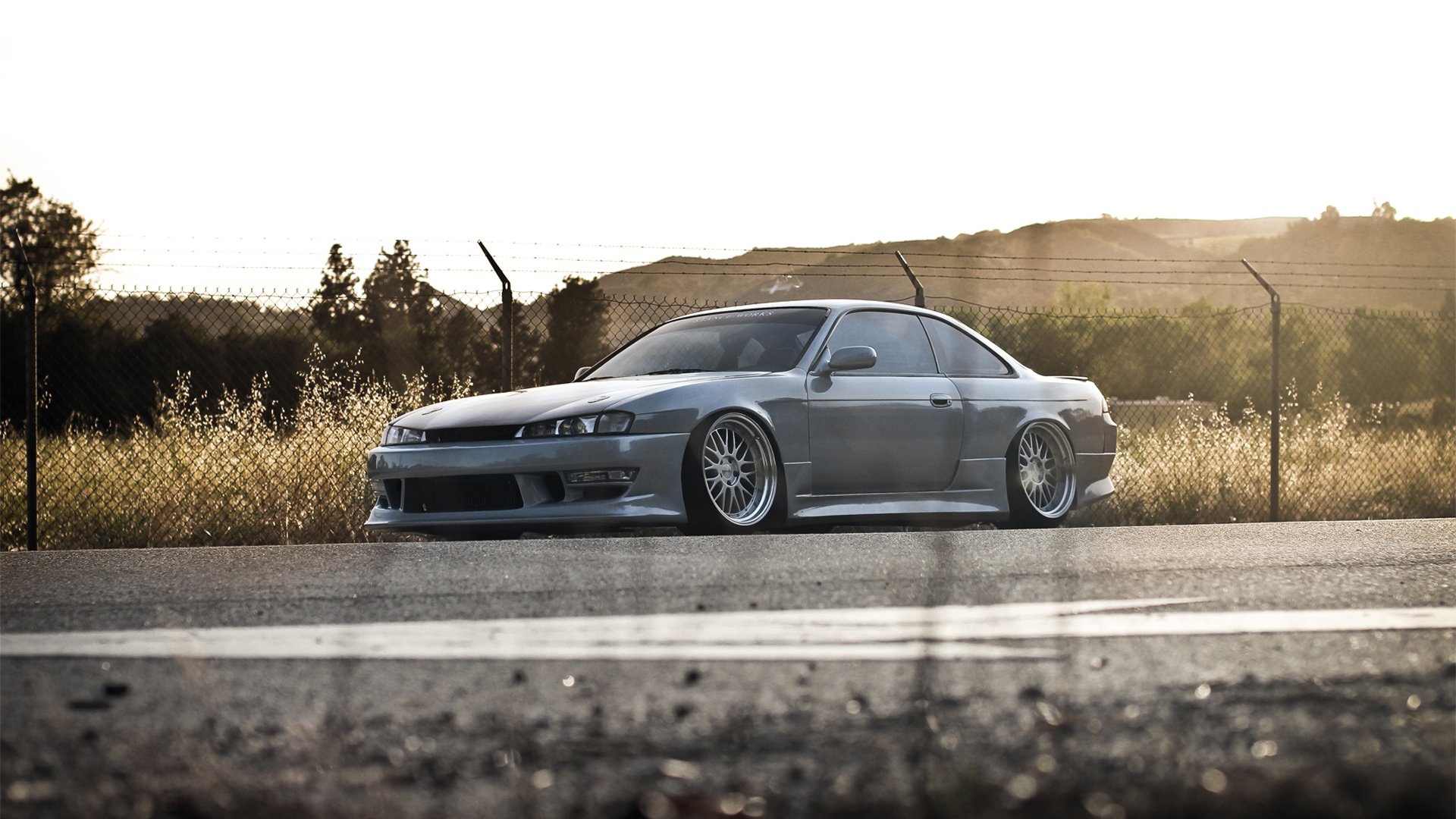 nissan silvia nissan silvia s14 tuning coupé straße