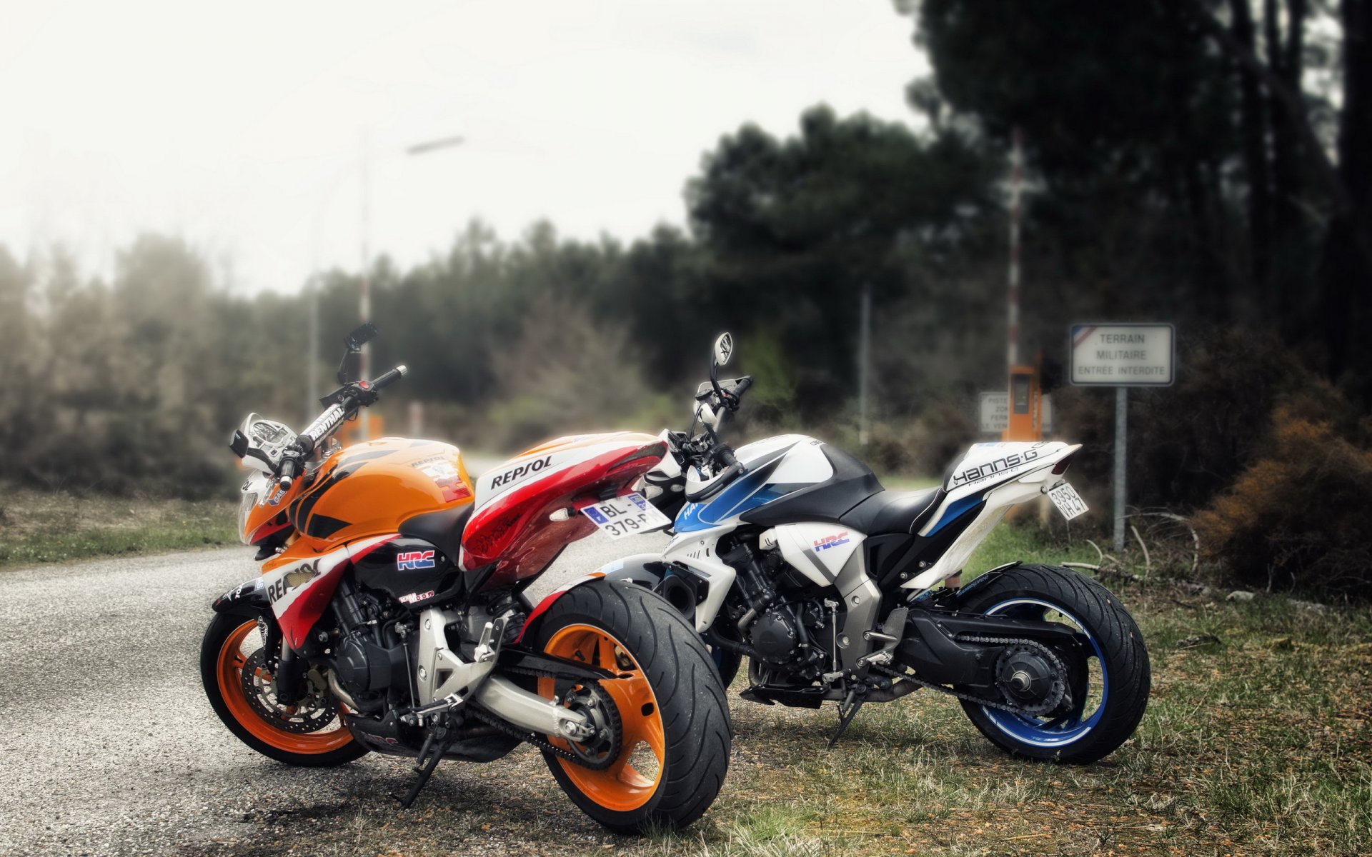 hornet & cb100r motocykle droga