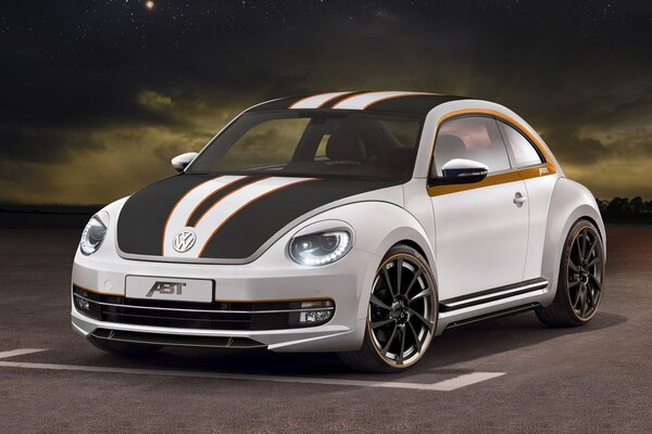 Volkswagen beetle with beautiful tuning