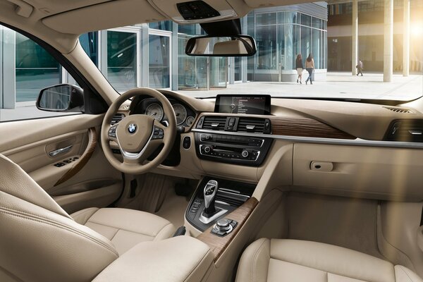 Interior BMW luxury line, sedan, 328i