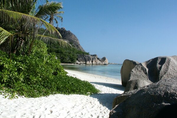 Der Strand ist ein ruhiger Ort und Steine