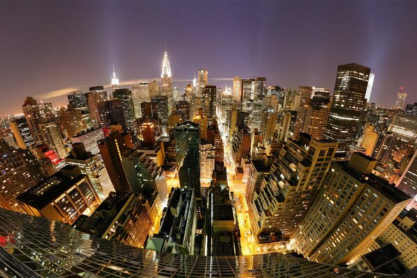 Image des lumières de Manhattan nocturne