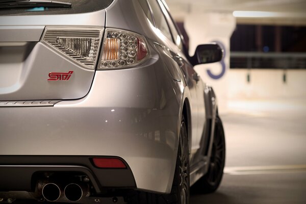 Фото Subaru impreza, обои авто, вид сзади