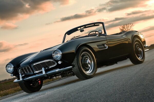 BMW convertible in the countryside