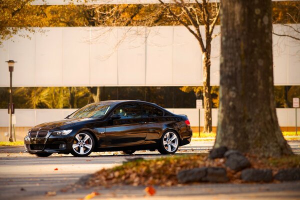 A black bmw city shot