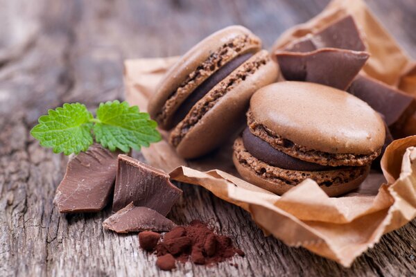 Chocolate y canela en galletas