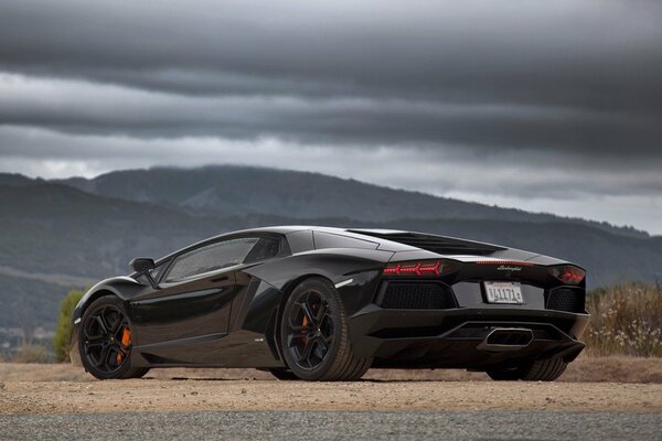 Black beautiful sports car