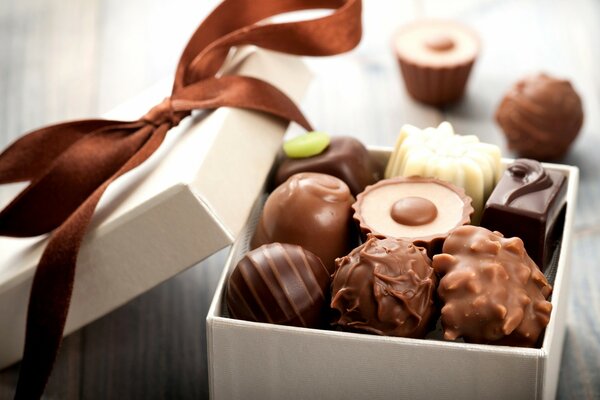 A box of chocolates for a gift