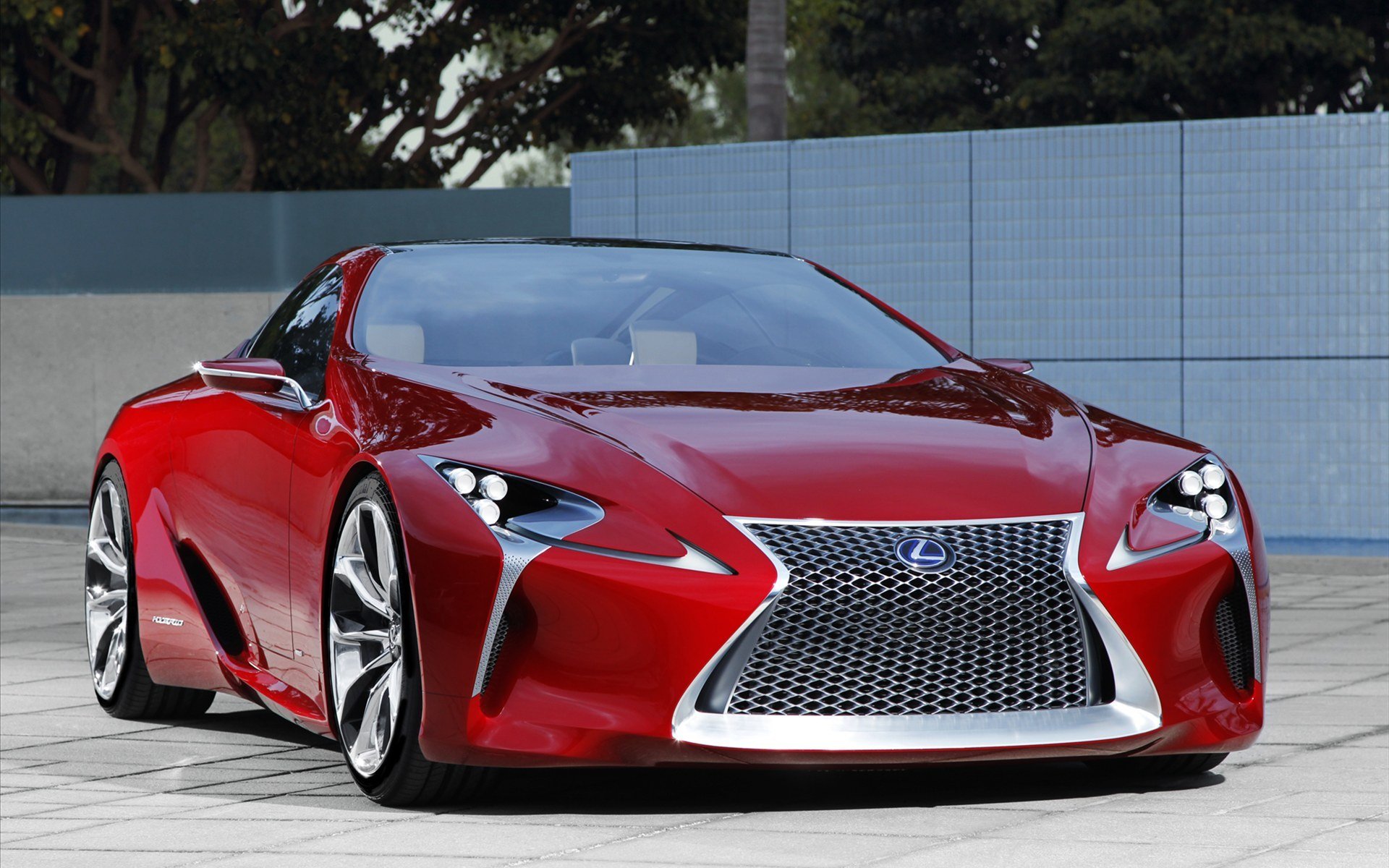 lexus lf-lc спорт coupe concept машина красная