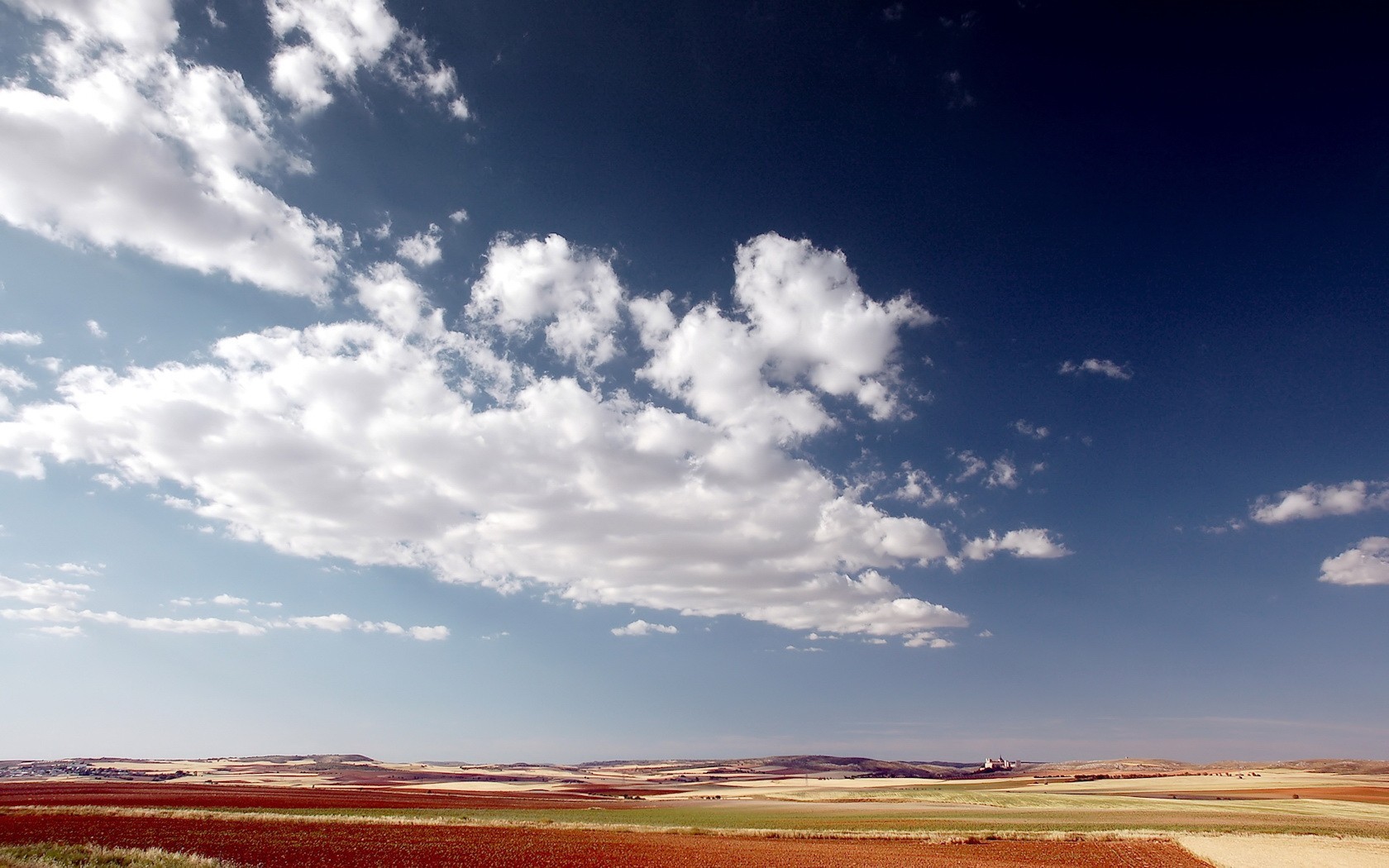 the field clouds plain