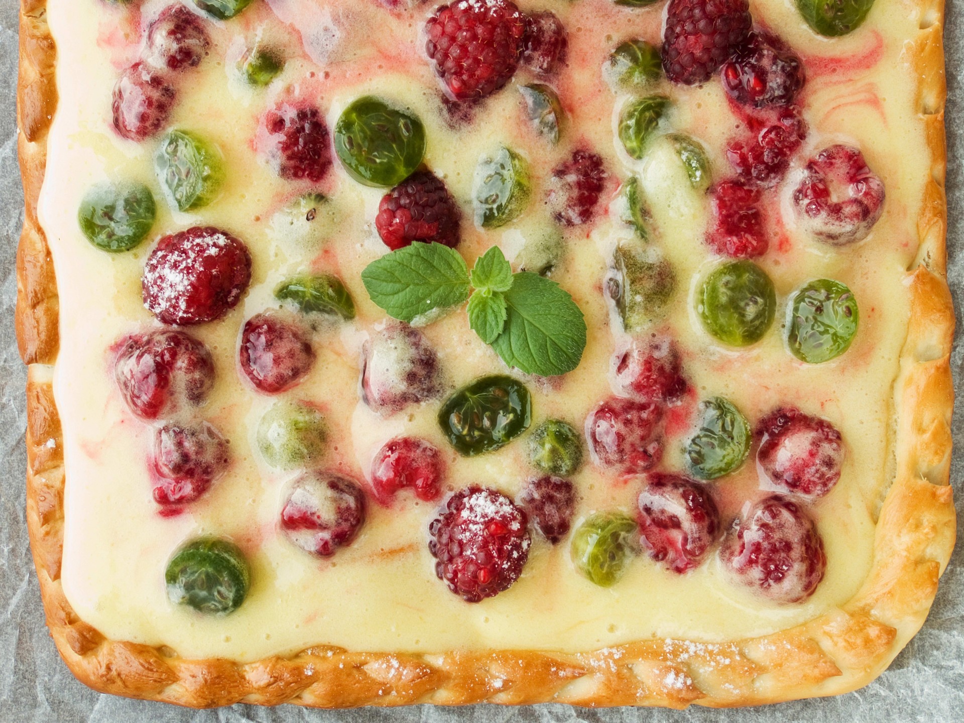 feuille framboise appétissant baies nourriture gâteau nourriture pizza