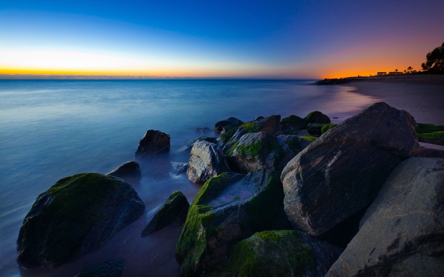 the ocean stones the sky sand