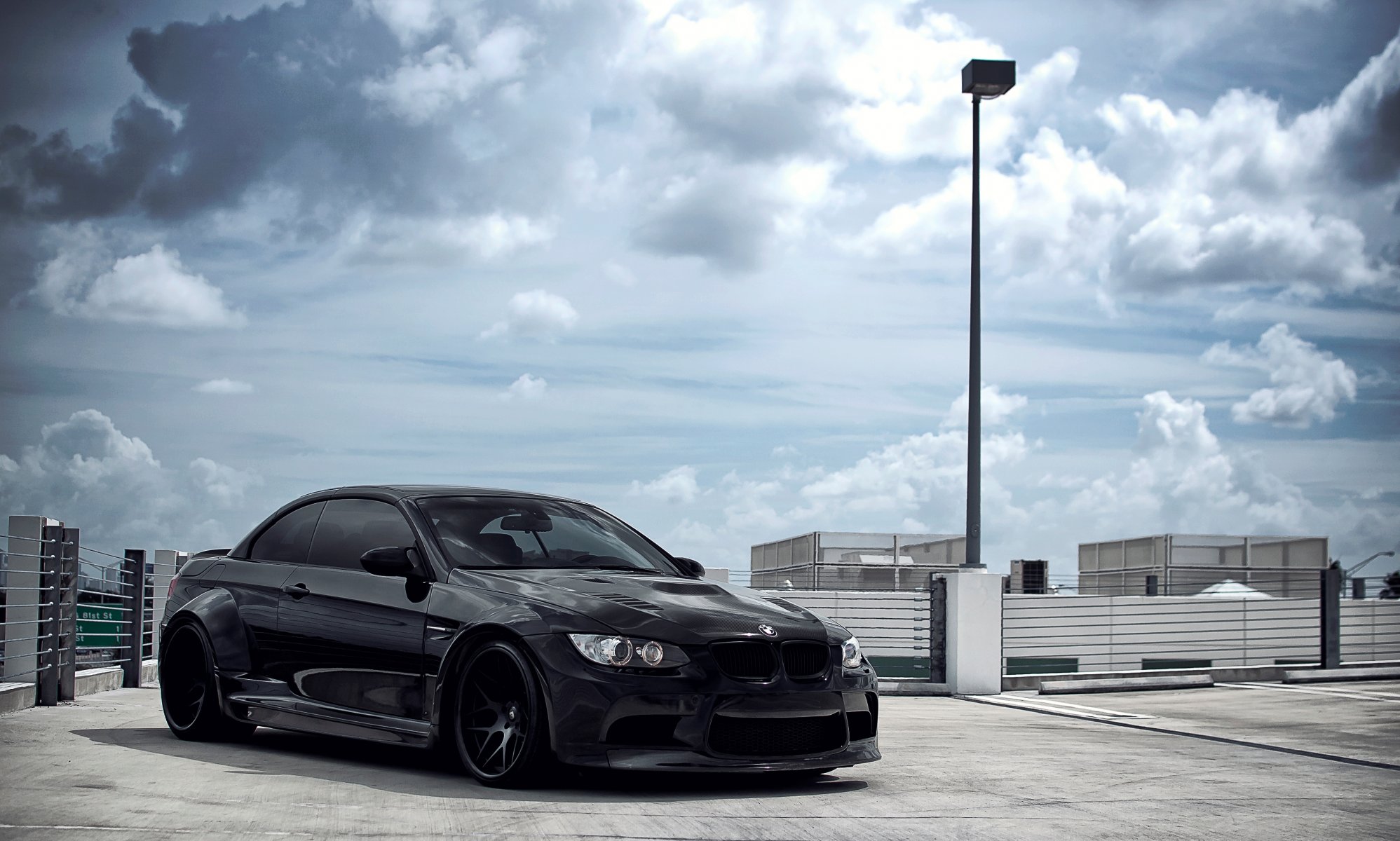 bmw m3 e93 negro bmw convertible cielo nubes