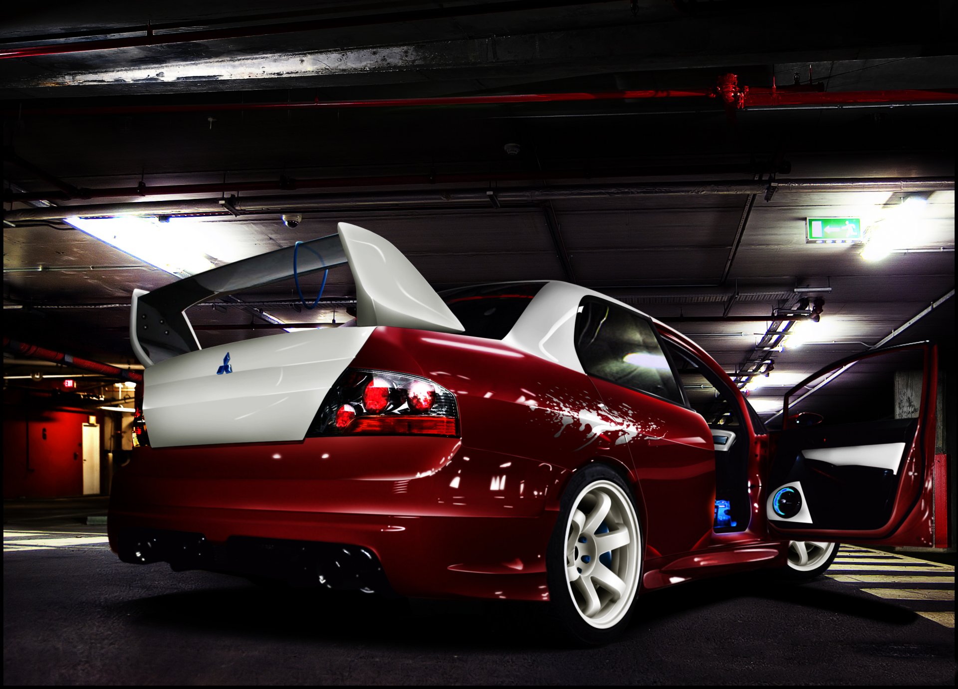 mitsubishi lancerevo8 photoshop tuning