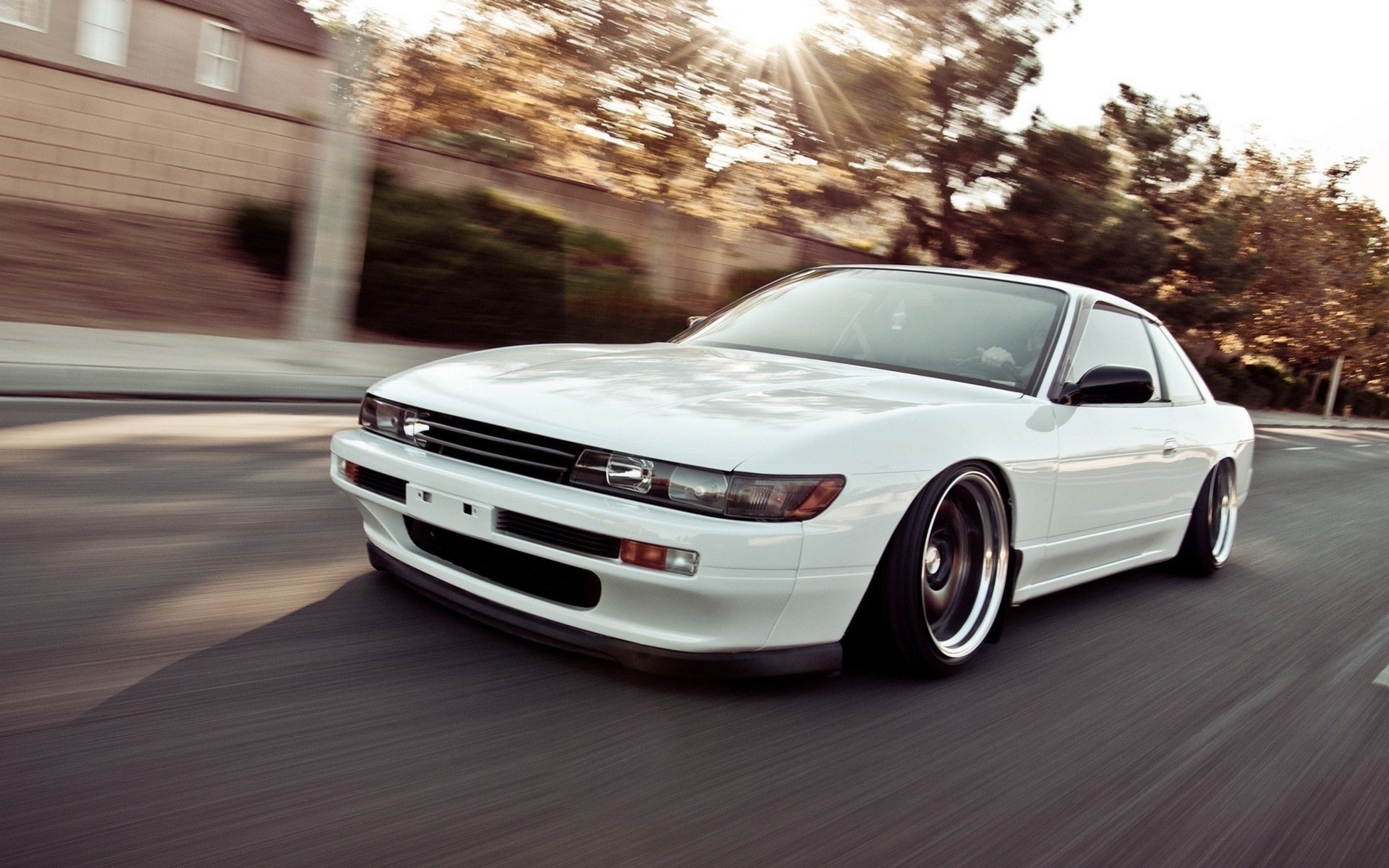 nissan silvia s13 white jdm style stance nation tuning car speed vehicles travel