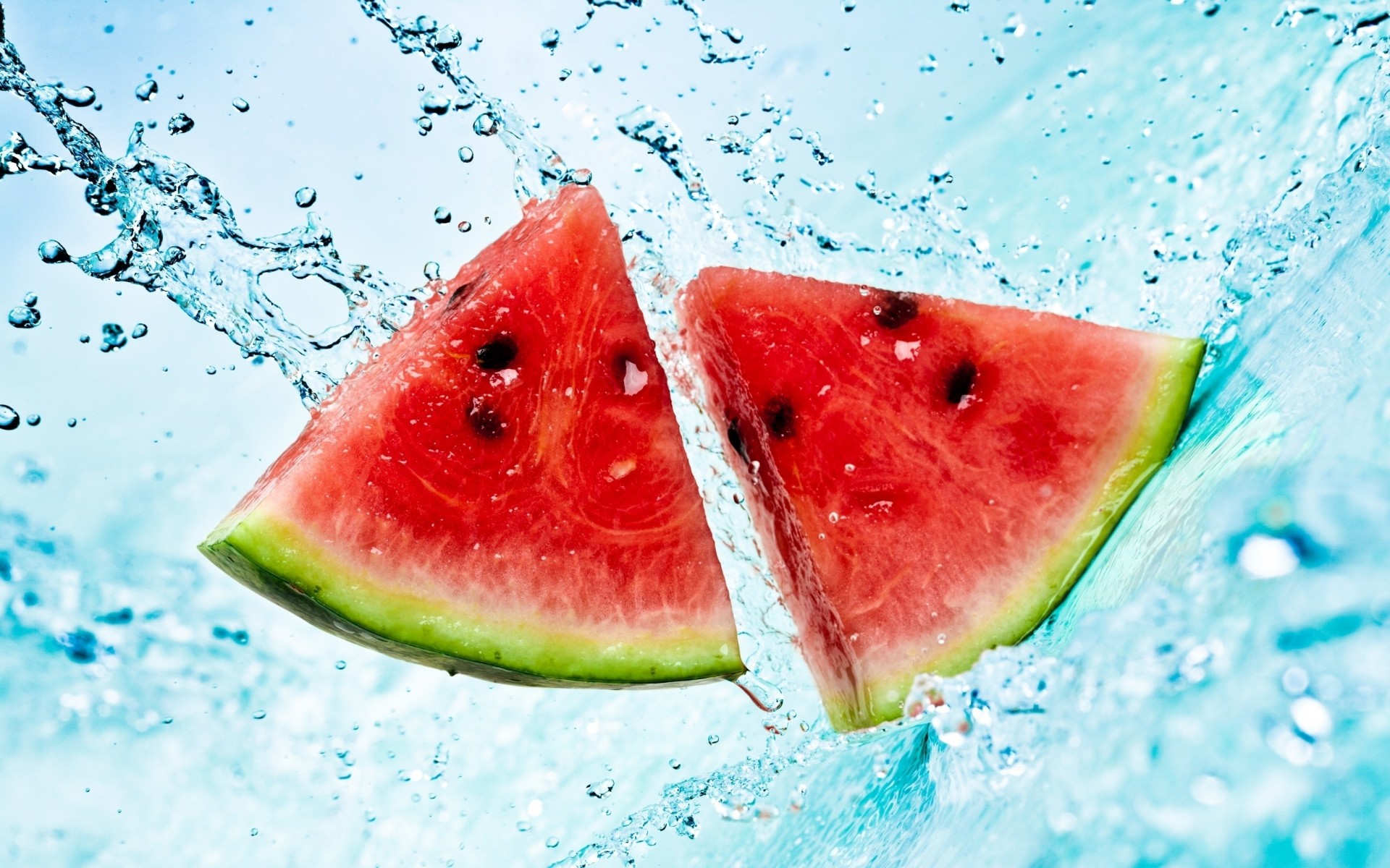 blasen wassermelone stücke scheiben wasser