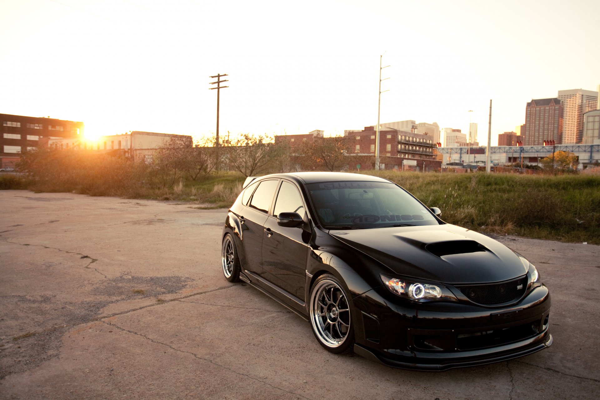 ubaru impreza noir subaru impreza soleil éblouissement ciel