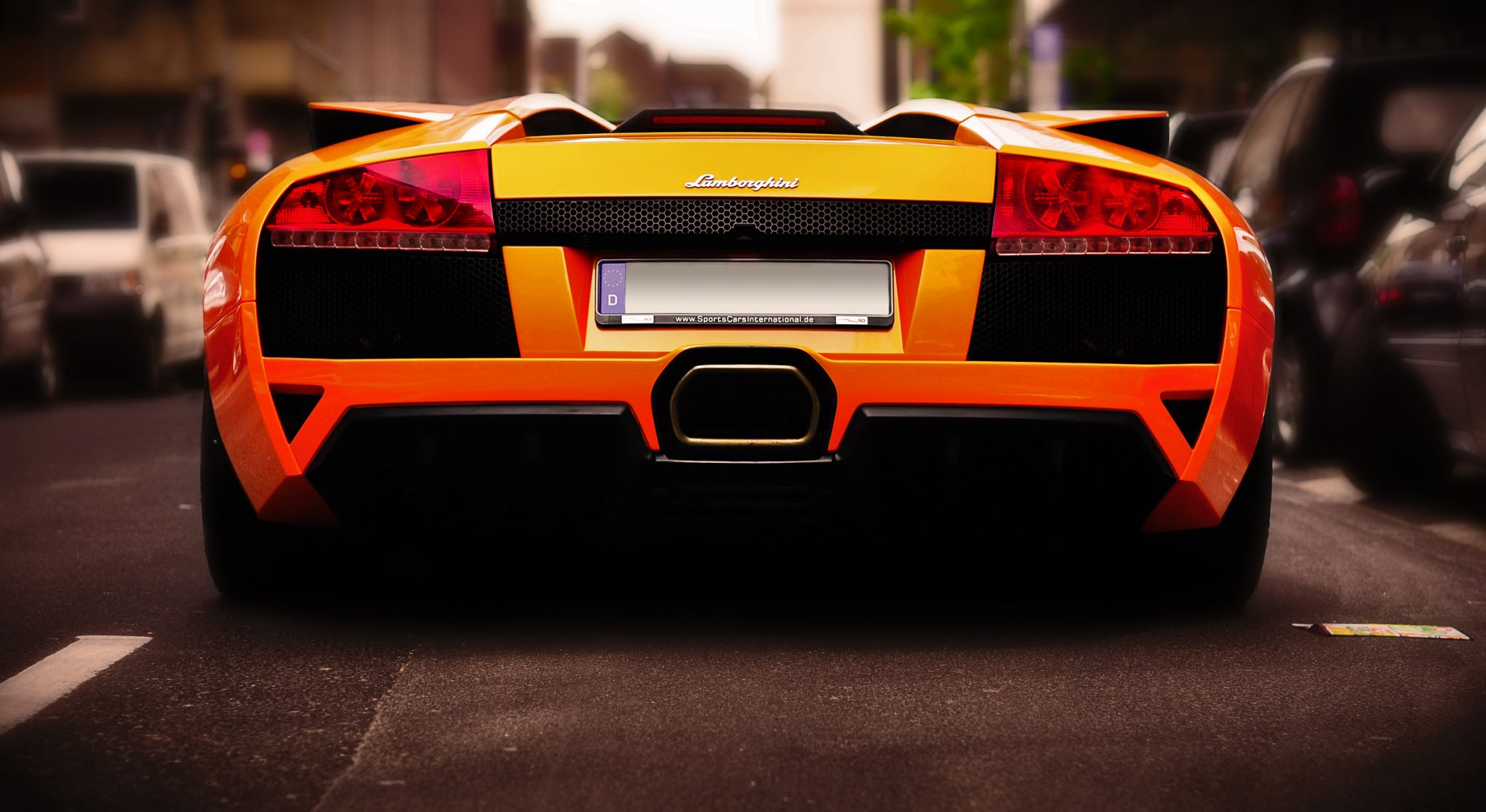 lamborghini murcielago lp640 roadster straße straße orange wunder