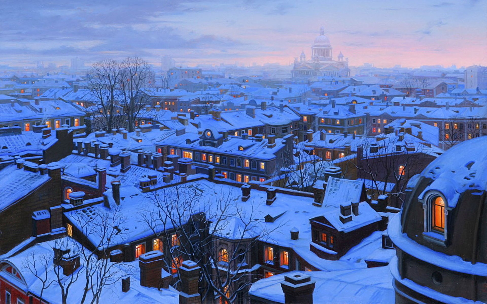 aint petersburg saint petersburg roof evgeny lushpin home roof in the evening snow winter