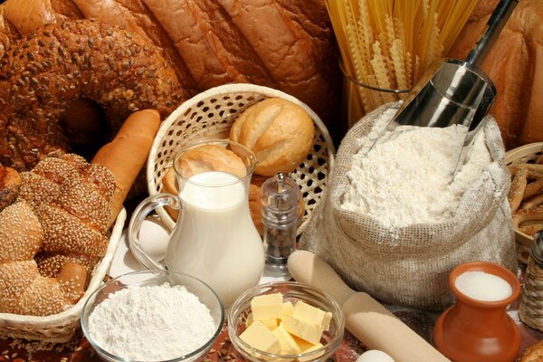 Essen Brot und Kaffee backen