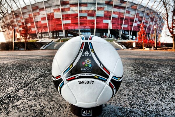 Balón de cuero Adidas de la Eurocopa 2012