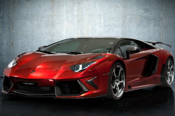 Lamborghini Red Super Tuning