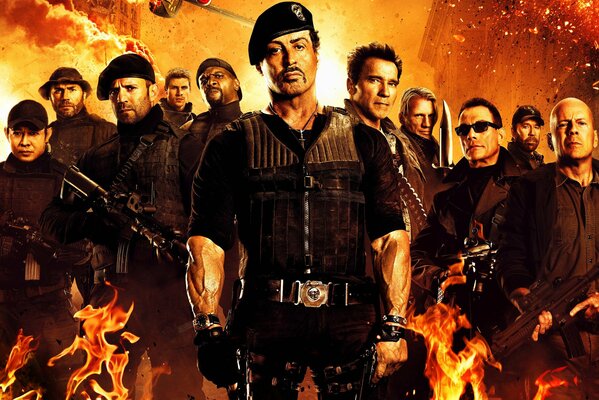 Die Hauptfiguren des Films The Expendables 2