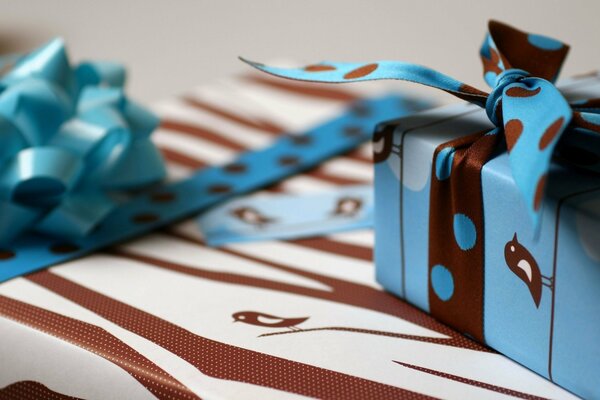 Blue Gift Boxes