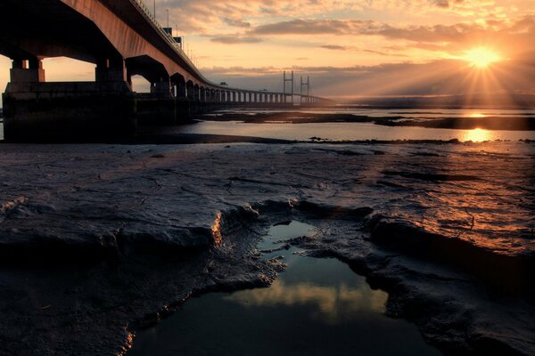 Beautiful Sunset on the seashore