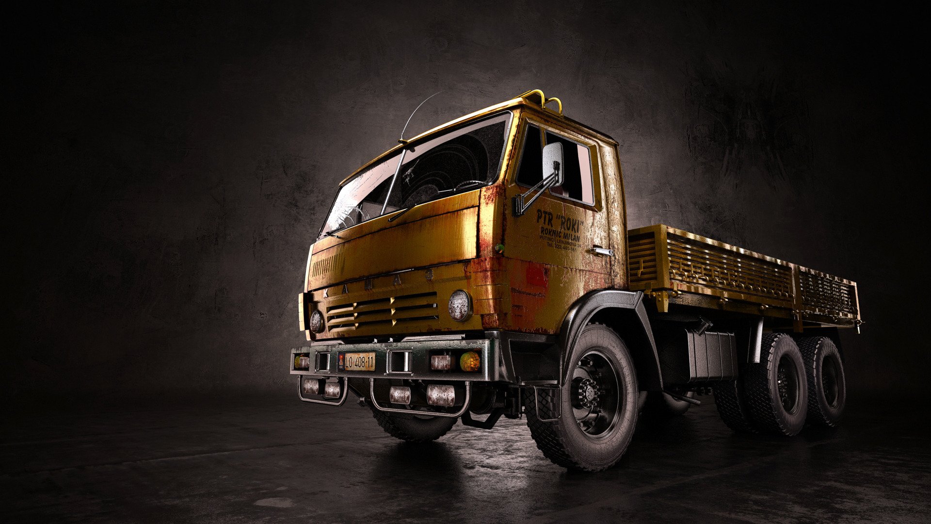 kamaz camion rendu