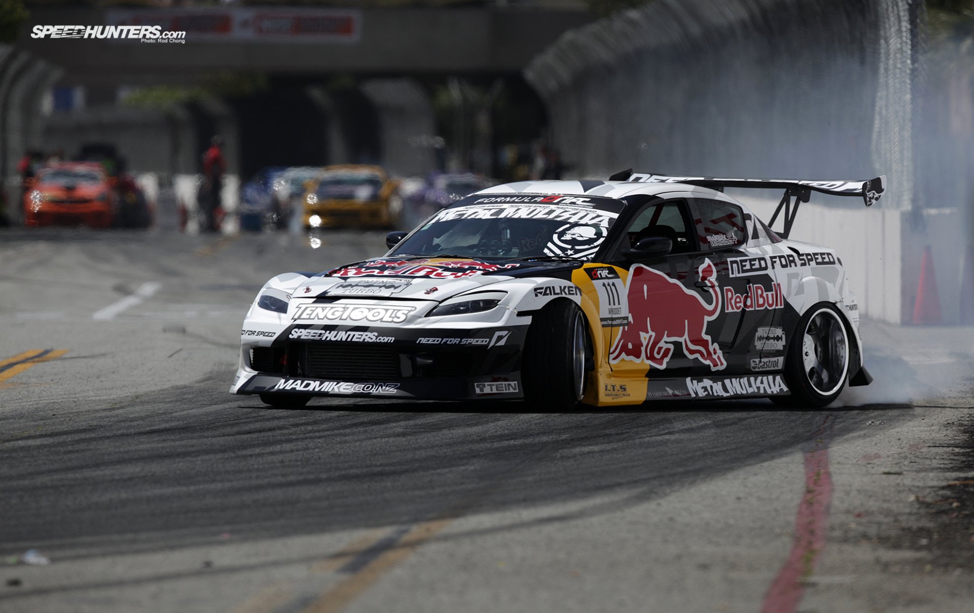 mazda rx-8 dérive red bull formula drift long beach speedhunter