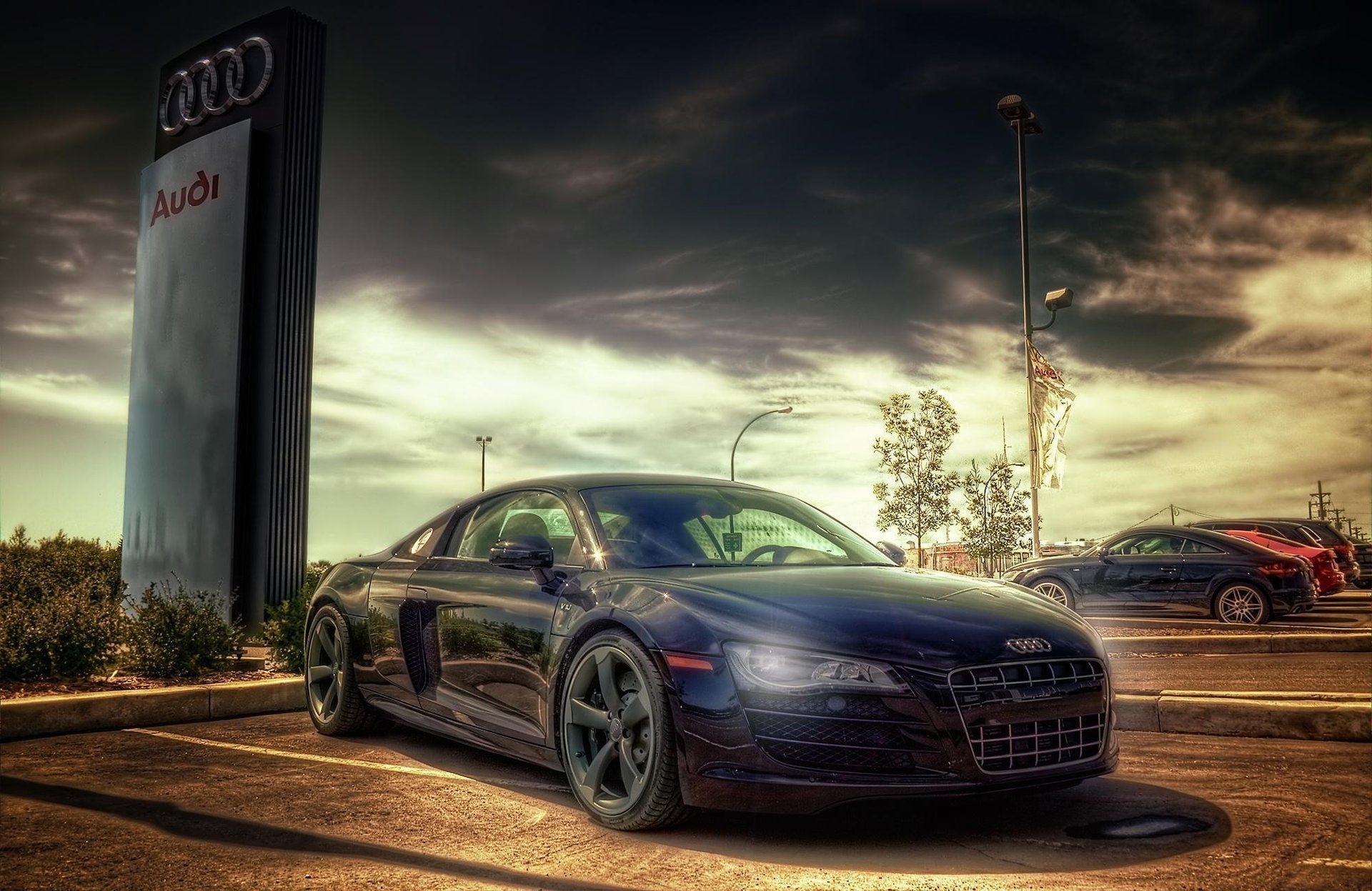 a5 q7 tt czarny parking audi r8