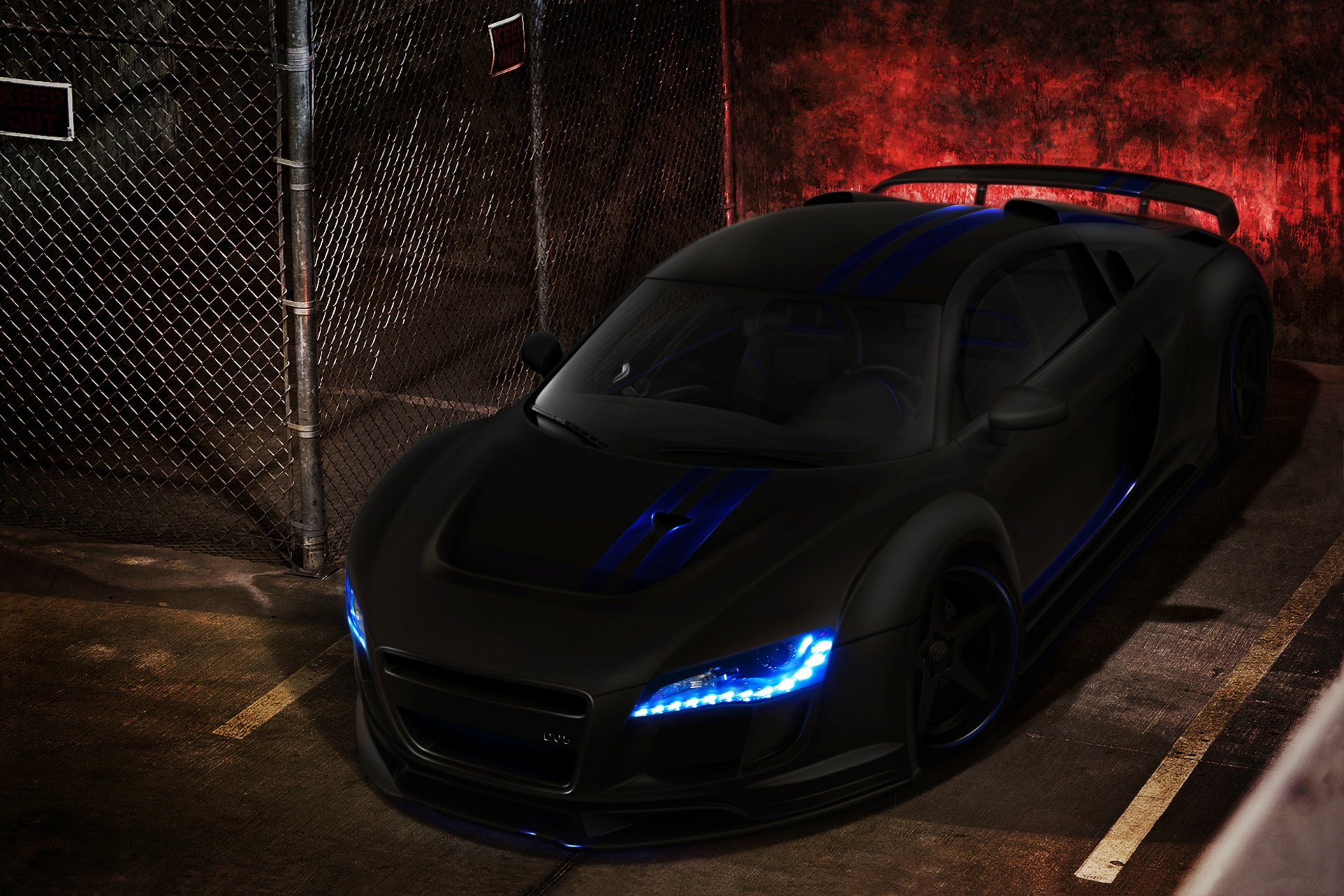 audi r8 noir tuning