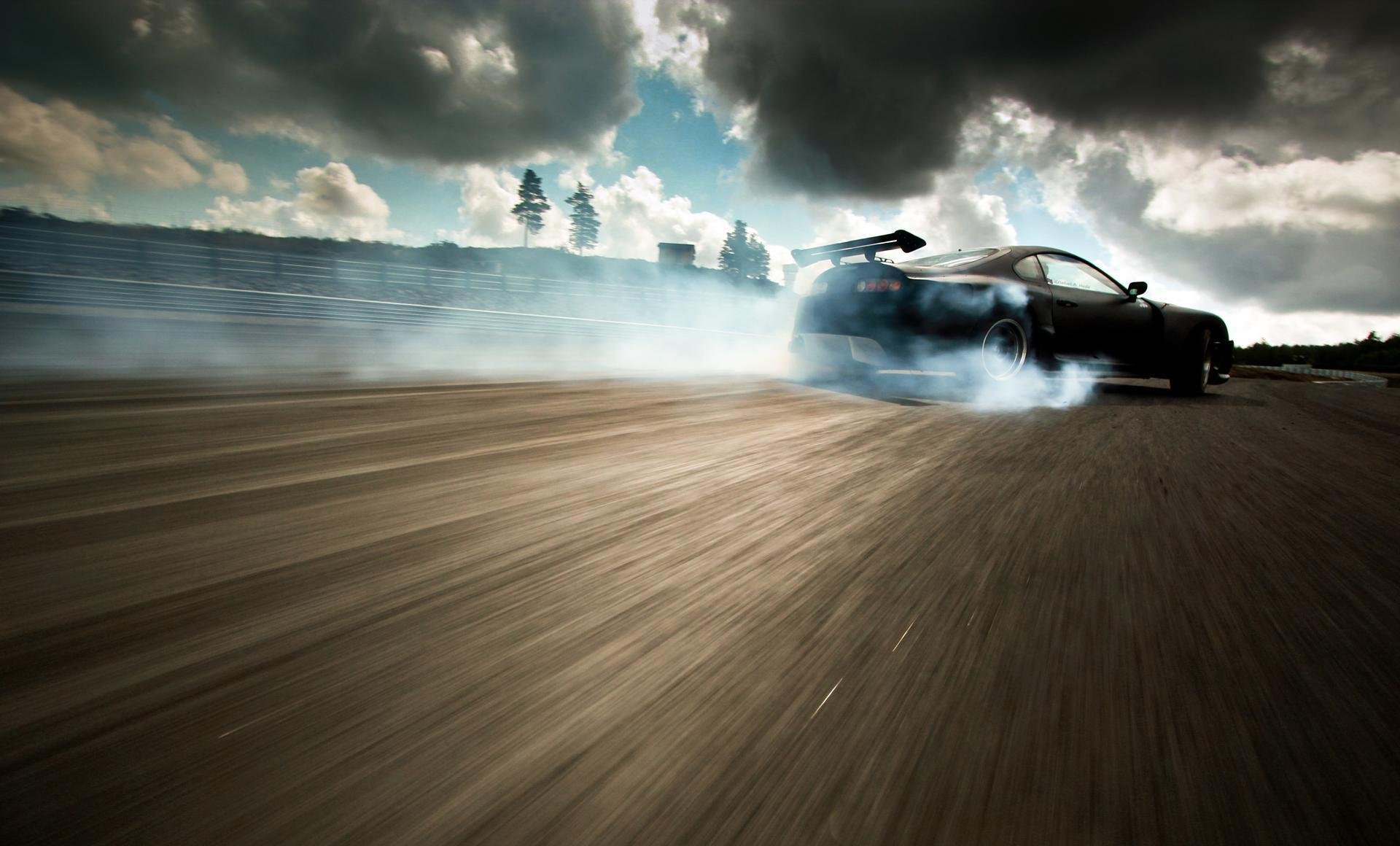 flat black toyota supra drift car at gatebill 2011