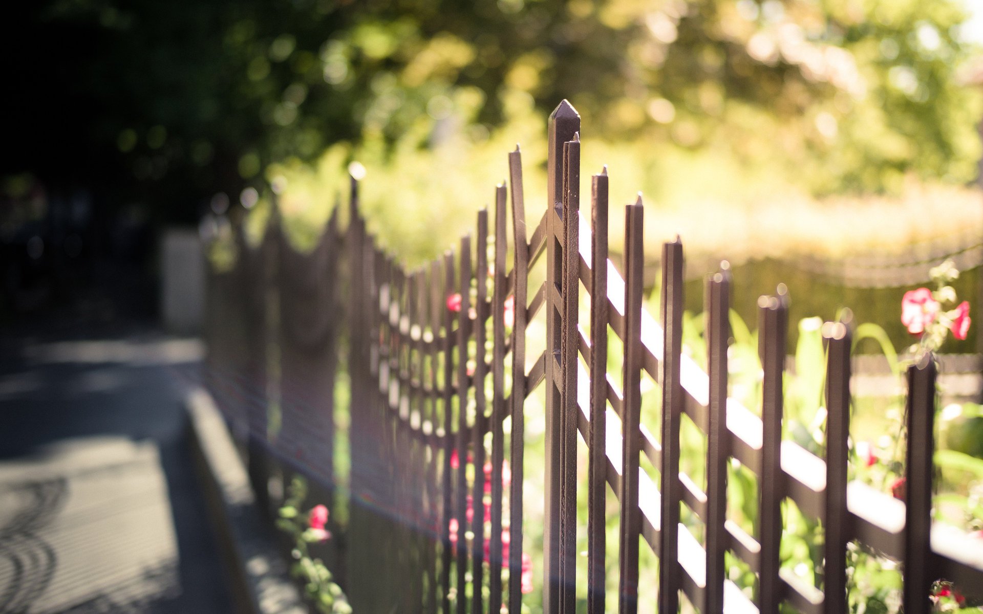 fences metal city iron street steel park