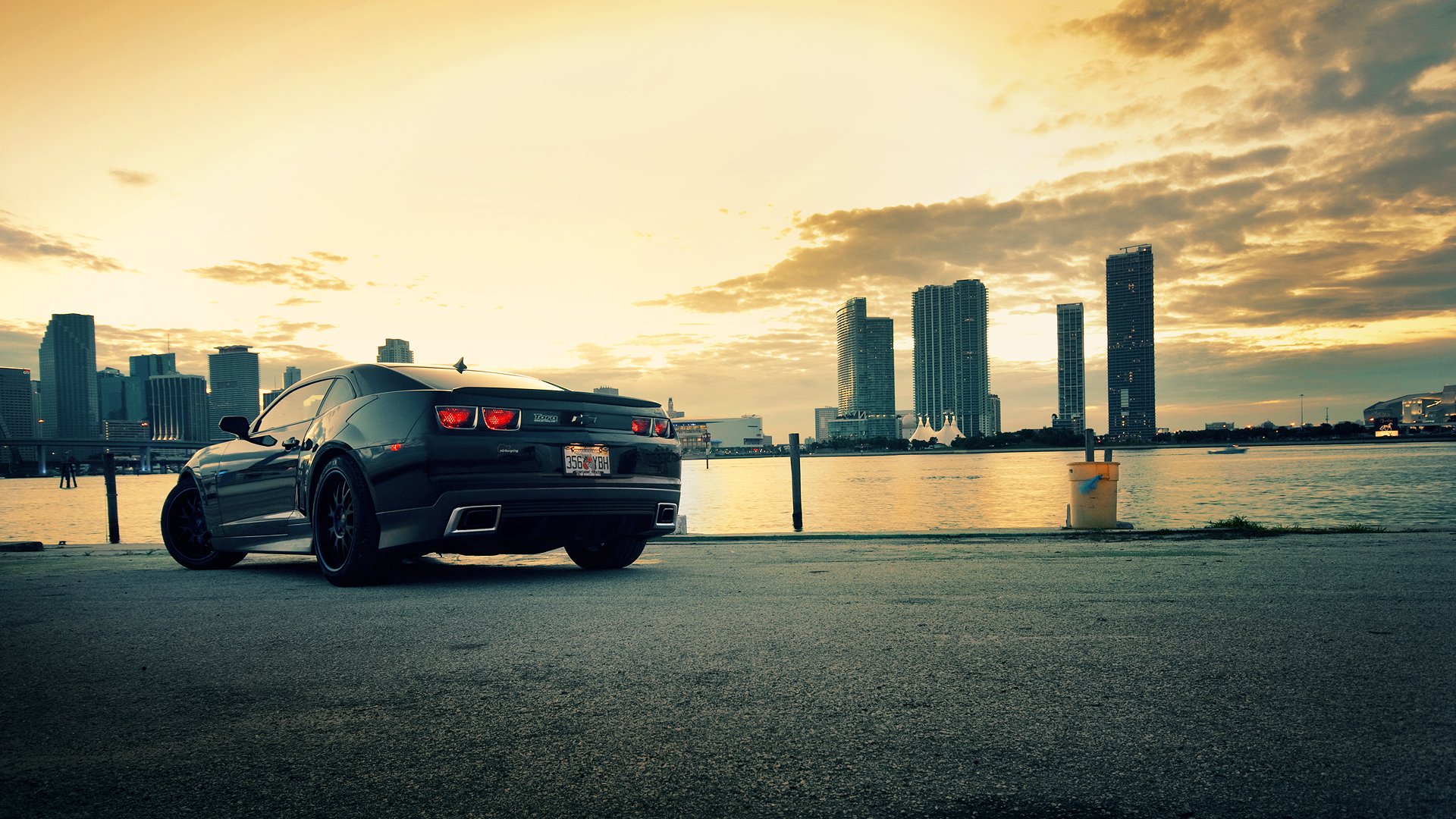 auto coches chevrolet camaro ciudad