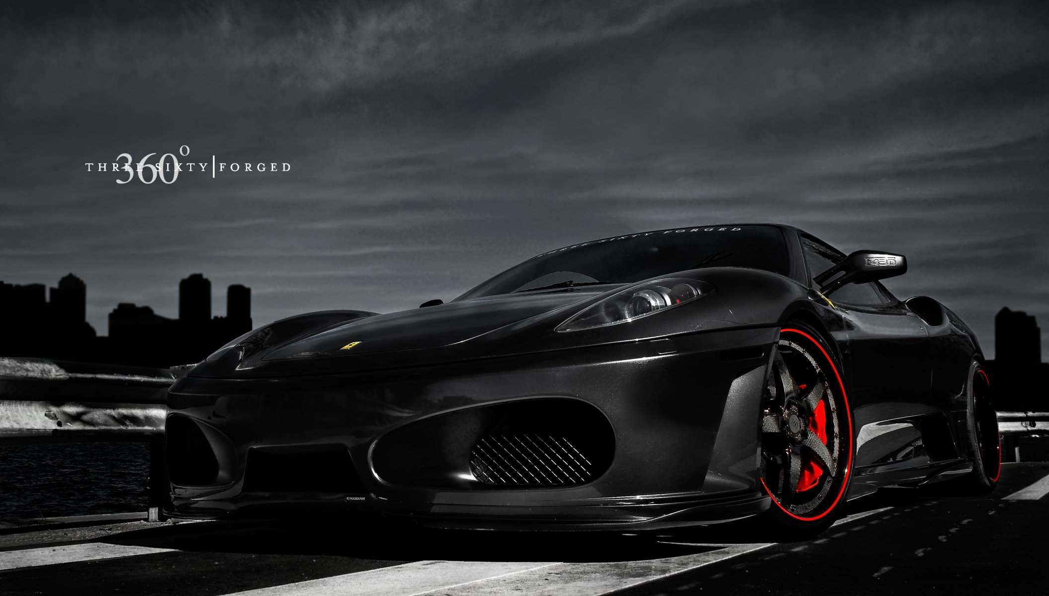 ferrari f-430 black ferrari 360 forged night sky town