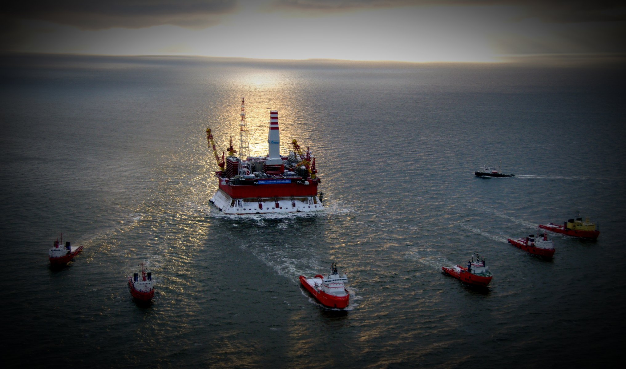 meer ozean öl plattform schiffe tanker öl bergbau himmel sonne