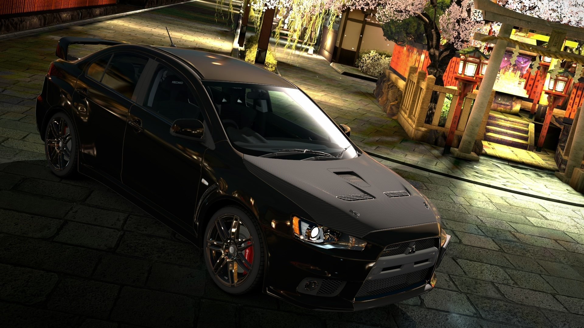 mitsubishi lancer machine black