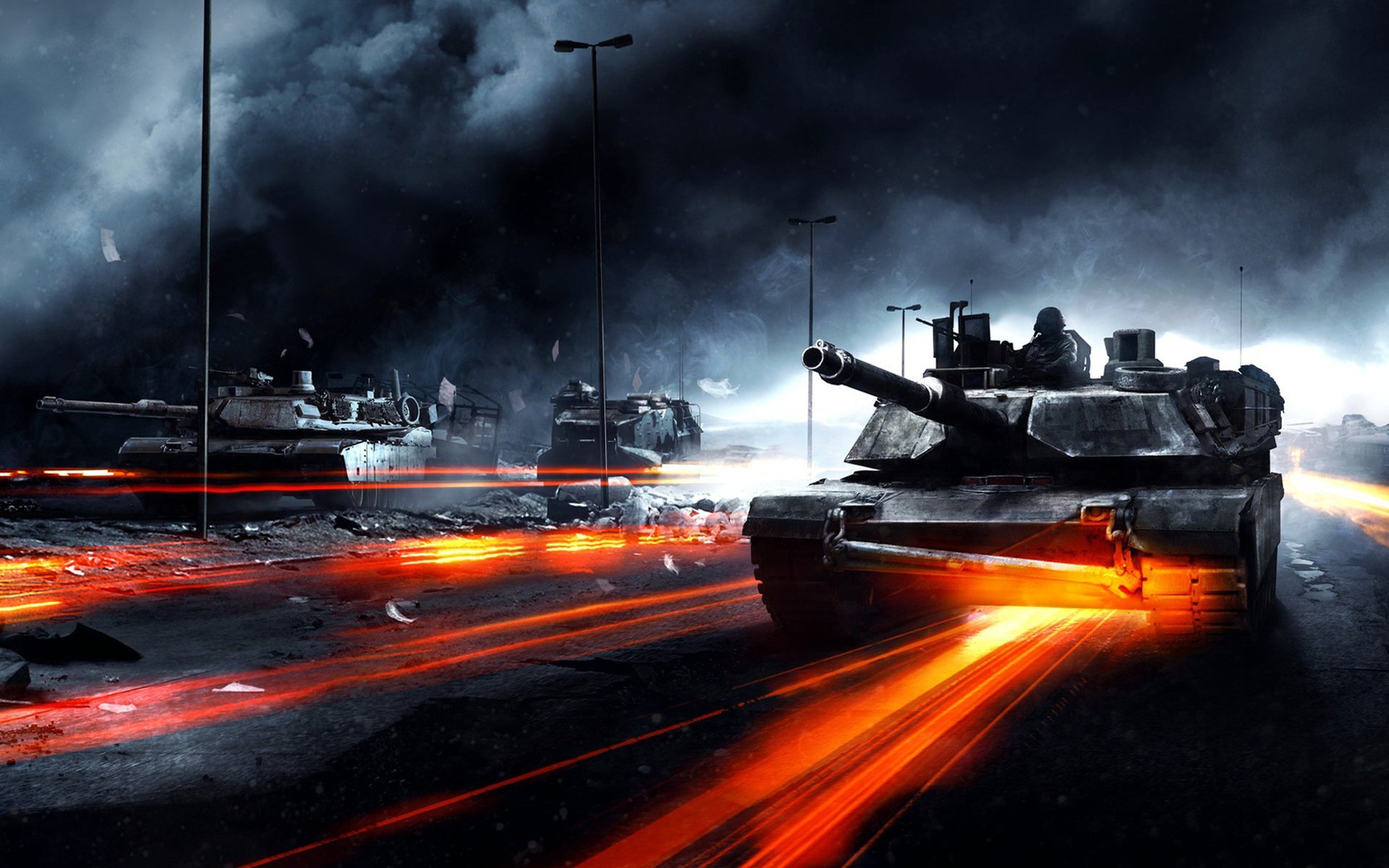 carri armati fumo battlefield 3 strada guerra