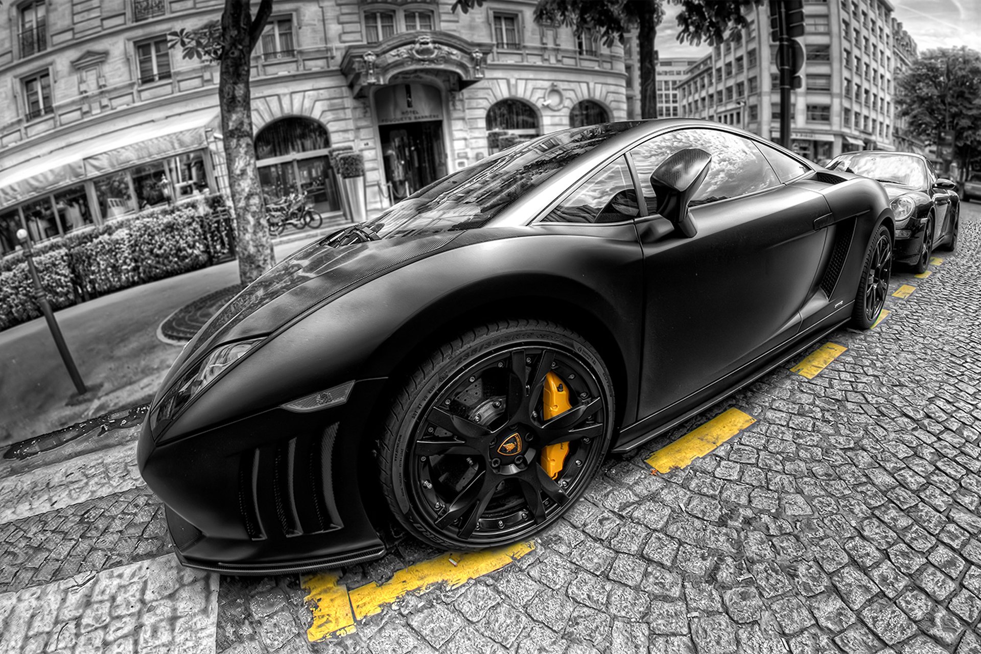 lamborghini gallardo noir hdr