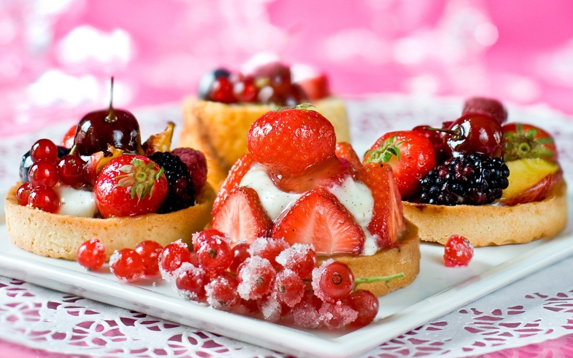 berries cake sweet tartlets dessert