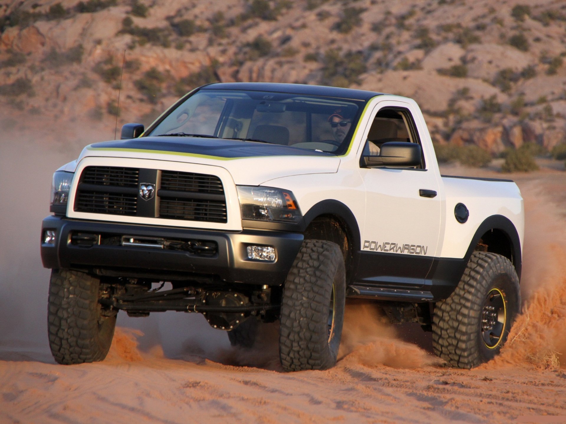 dodge ram power wagon pickup truck white