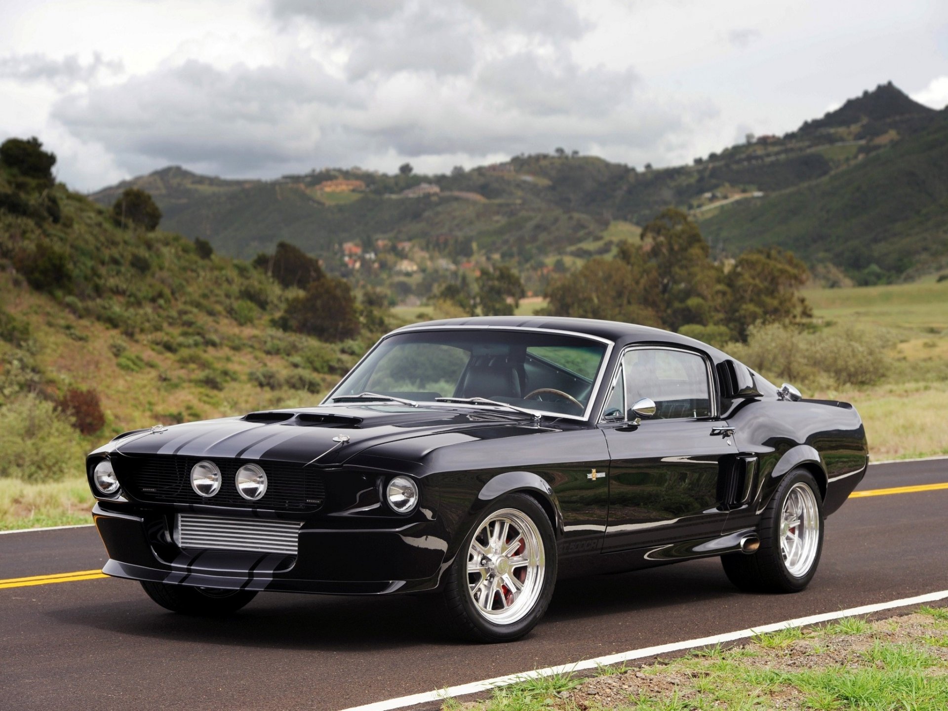 classic recreations shelby gt500 cu ford mustang gt500 messa a punto coupé strada colline cielo nuvole