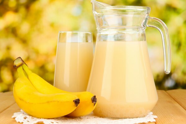 Jus de banane fraîchement pressé