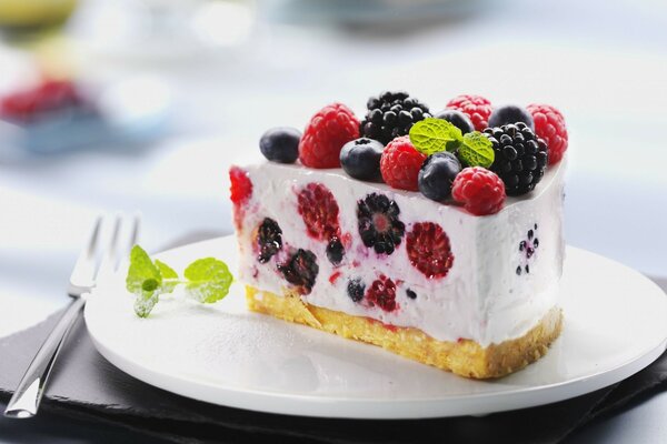 Cheesecake aux baies aux framboises