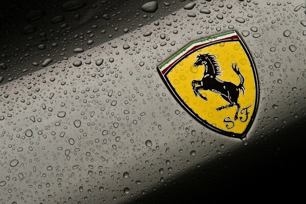 Emblemat ferrari logo żółty