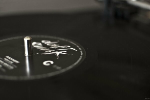 Vinyl disc close-up