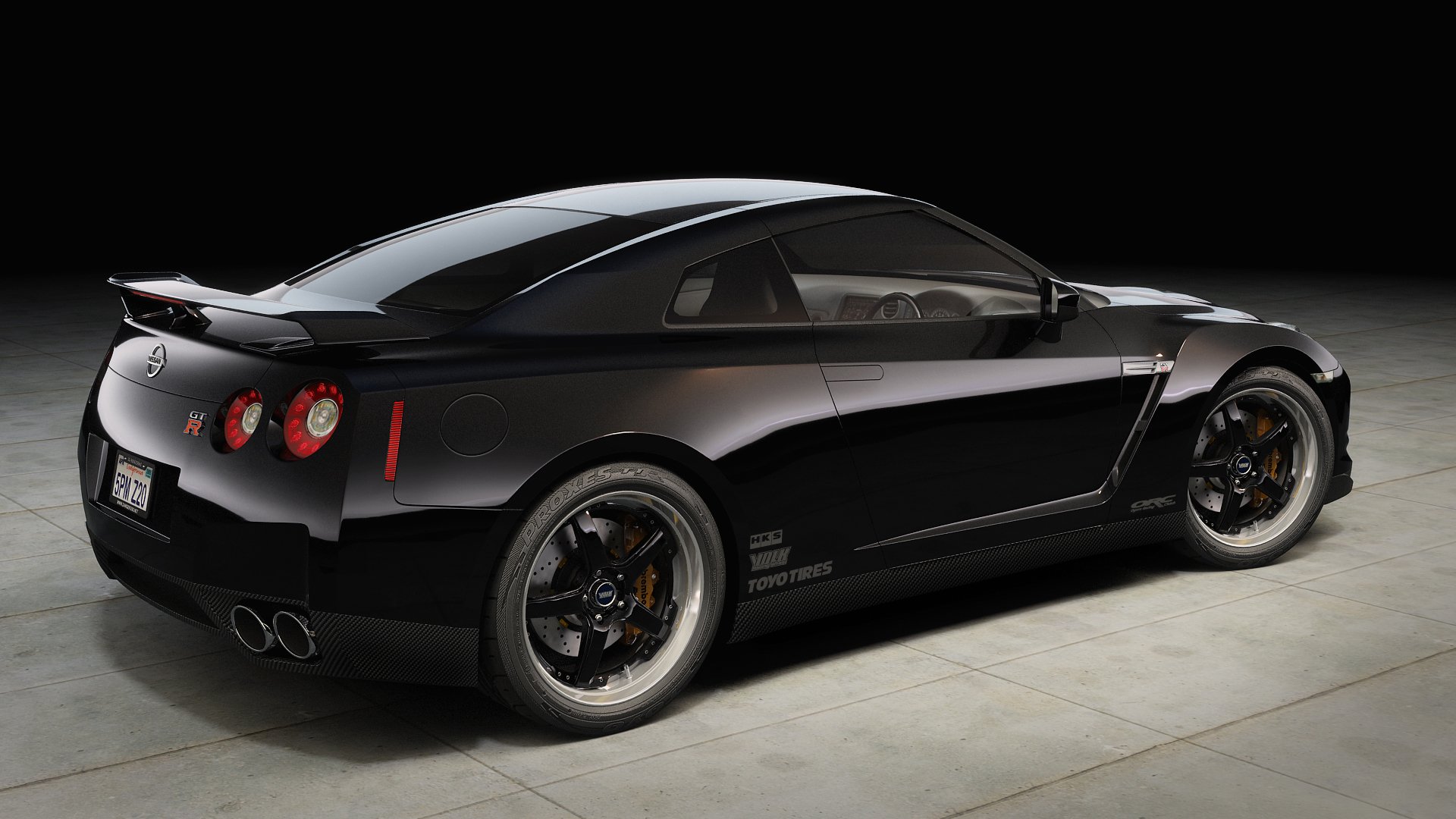 nissan gtr inblack