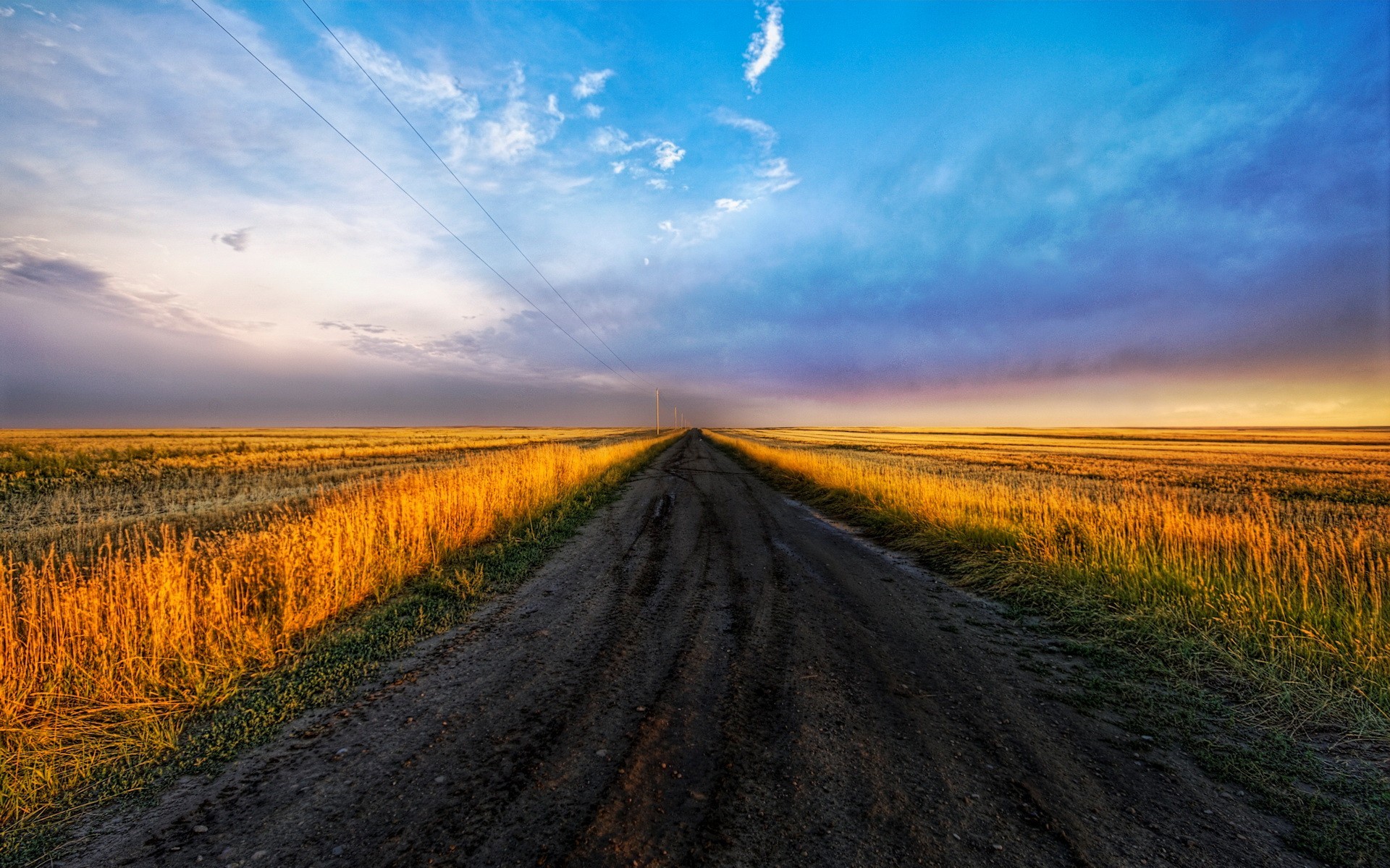 strada campo cielo tavoli